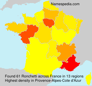 Surname Ronchetti in France Surname Ronchetti in France