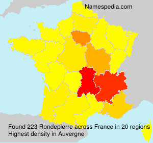 Surname Rondepierre in France Surname Rondepierre in France
