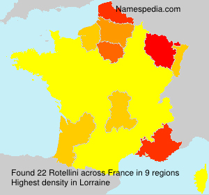 Surname Rotellini in France Surname Rotellini in France