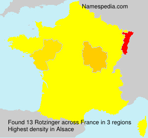 Surname Rotzinger in France Surname Rotzinger in France