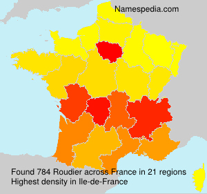 Surname Roudier in France Surname Roudier in France