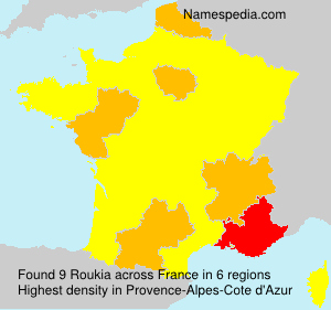 Surname Roukia in France Surname Roukia in France