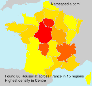 Surname Roussillat in France Surname Roussillat in France