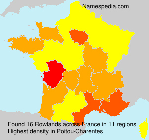 Surname Rowlands in France Surname Rowlands in France