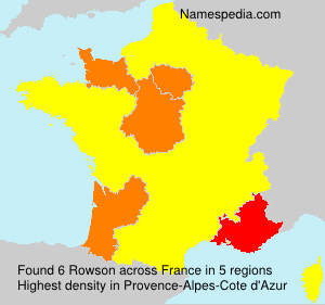 Surname Rowson in France Surname Rowson in France