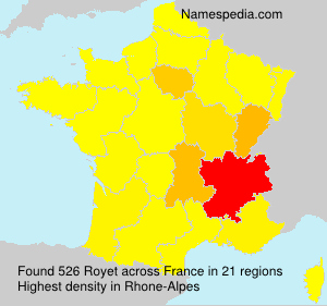 Surname Royet in France Surname Royet in France