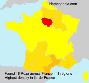 Surname Roza in France Surname Roza in France