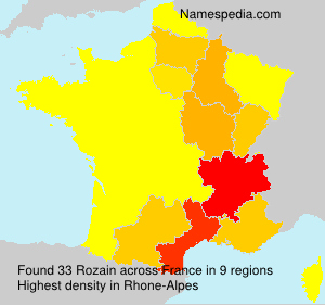 Surname Rozain in France Surname Rozain in France