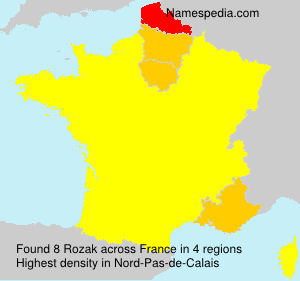Surname Rozak in France Surname Rozak in France