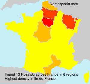 Surname Rozalski in France Surname Rozalski in France