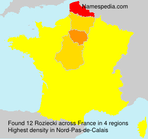Surname Roziecki in France
