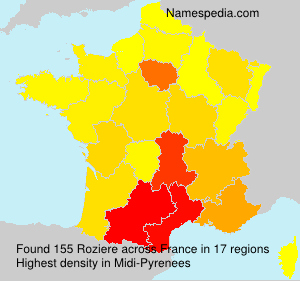 Surname Roziere in France Surname Roziere in France