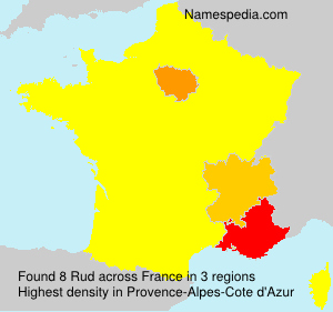 Surname Rud in France Surname Rud in France