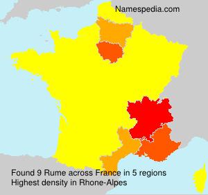 Surname Rume in France Surname Rume in France
