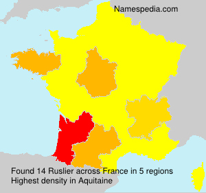 Surname Ruslier in France Surname Ruslier in France