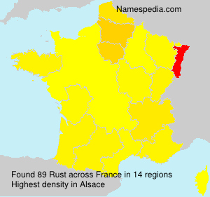 Surname Rust in France Surname Rust in France