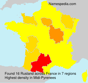 Surname Rustand in France Surname Rustand in France