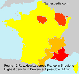 Surname Ruszkiewicz in France Surname Ruszkiewicz in France