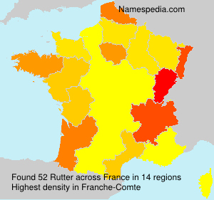 Surname Rutter in France Surname Rutter in France