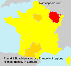 Surname Rzadkiewa in France Surname Rzadkiewa in France