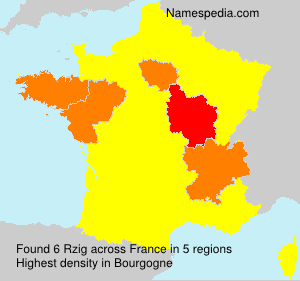 Surname Rzig in France Surname Rzig in France