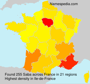 Surname Saba in France Surname Saba in France