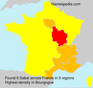 Surname Sabai in France Surname Sabai in France
