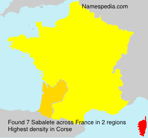 Surname Sabalete in France Surname Sabalete in France