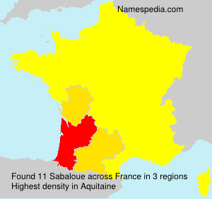 Surname Sabaloue in France Surname Sabaloue in France