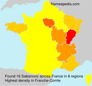 Surname Sabanovic in France Surname Sabanovic in France