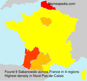 Surname Sabanowski in France Surname Sabanowski in France
