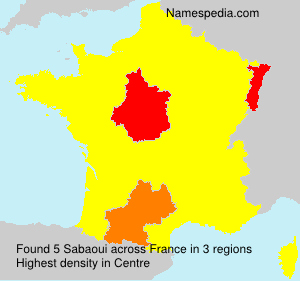 Surname Sabaoui in France Surname Sabaoui in France