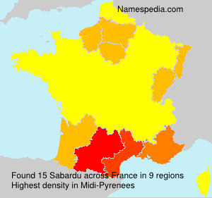 Surname Sabardu in France Surname Sabardu in France