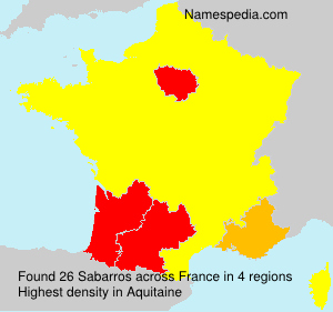 Surname Sabarros in France Surname Sabarros in France