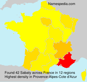 Surname Sabaty in France Surname Sabaty in France