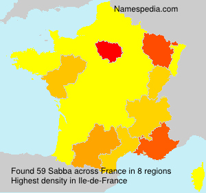 Surname Sabba in France Surname Sabba in France
