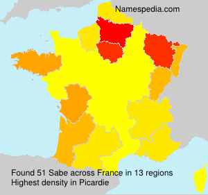 Surname Sabe in France Surname Sabe in France