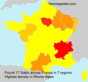 Surname Sabic in France Surname Sabic in France