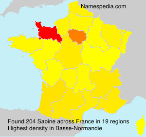 Surname Sabine in France Surname Sabine in France