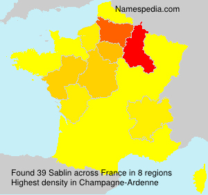 Surname Sablin in France Surname Sablin in France