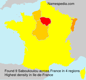 Surname Saboukoulou in France Surname Saboukoulou in France