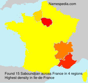 Surname Saboundjian in France Surname Saboundjian in France