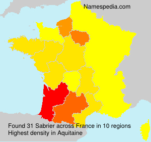 Surname Sabrier in France Surname Sabrier in France