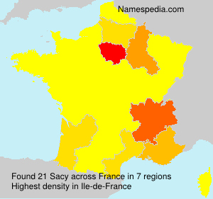 Surname Sacy in France Surname Sacy in France