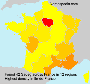Surname Sadeg in France Surname Sadeg in France