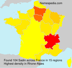 Surname Sadin in France Surname Sadin in France