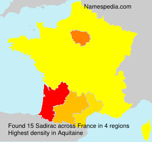 Surname Sadirac in France Surname Sadirac in France