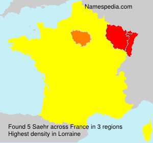Surname Saehr in France Surname Saehr in France