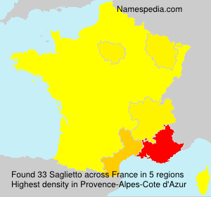 Surname Saglietto in France Surname Saglietto in France