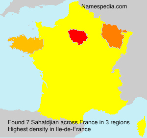 Surname Sahatdjian in France Surname Sahatdjian in France